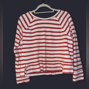 Merona Red and White Knit Top